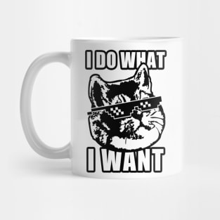 I Do What I Want Funny Cat Meme Deal with It Mug